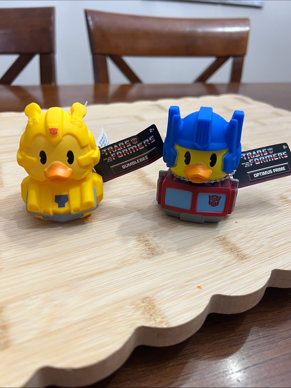 Duckie Toy Pack - Bumblebee (Yellow) & Optimus Prime (Blue/Red)